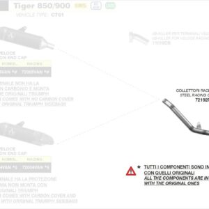 ARROW Krümmer TRIUMPH TIGER 850-900 20-23