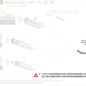 ARROW Krümmer HONDA CRF 1100 L AFRICA TWIN 24-