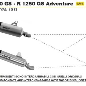 Arrow SONORA Titan schwarz BMW R 1250 GS 19-21
