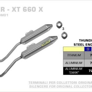 Arrow Street Thunder Aluminium Yamaha XT 660 R/X (DM01) `04/16