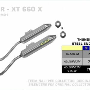 Arrow Thunder Aluminium Yamaha XT 660 R/X 04-16