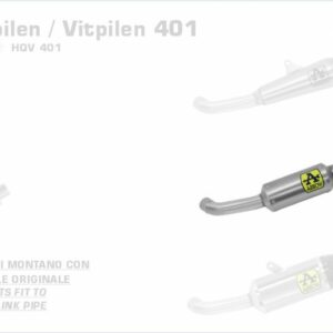 Arrow GP2 Edelstahl schwarz Husqvarna Svartpilen / Vitpilen 401 20-