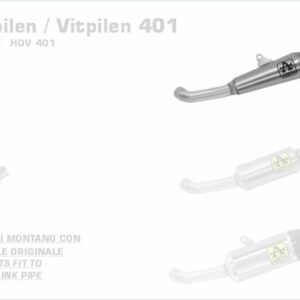 Arrow Pro-Race Edelstahl schwarz Husqvarna Svartpilen / Vitpilen 401 20-