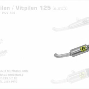Arrow GP2 Edelstahl schwarz Husqvarna Svartpilen/Vitpilen 125 21-