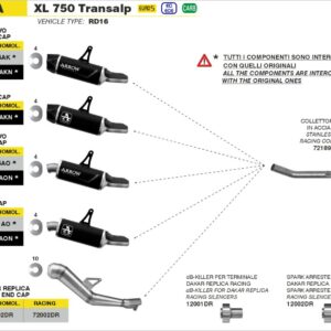 ARROW Indy-Race Aluminium HONDA XL 750 Transalp 23-24