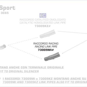 73009MI-Arrow Zwischenrohr, zentral BMW C 650 Sport 16-18