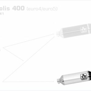 Arrow Urban Aluminium schwarz Peugeot Metropolis 400 17-21