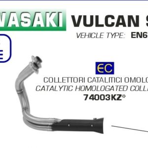 74003KZ-Arrow Verbindungsrohr mit Kat KAWASAKI VULCAN S 650 17-20