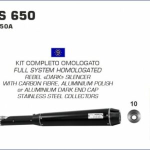 Arrow Rebel schwarz Kawasaki Vulcan S 650  14/16