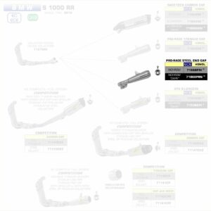 Arrow Pro-Race Edelstahl schwarz BMW S 1000 RR 17-18