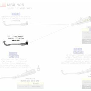 52005MI-Arrow Racing Krümmer Honda MSX / GROM 125 16-19