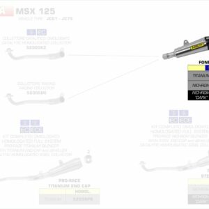 Arrow X-Kone Edelstahl Dark Honda MSX 125 (JC61/JC75) ´16-20