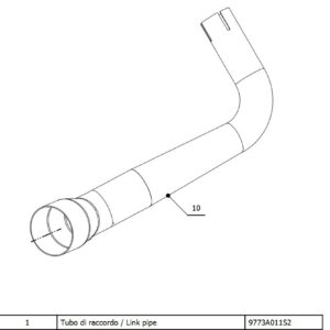 9773A011S2-MIVV Krümmerrohr Aprilia RS 125 17-20