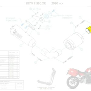 9773B037S2A-MIVV Verbindungsrohr BMW F 900 XR 20-