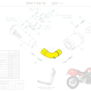 9773B037S2C-MIVV Verbindungsrohr BMW F 900 XR 20-