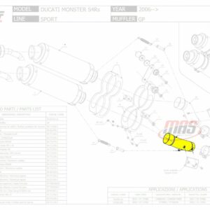 MIVV Verbindungsrohr Ducati Monster 1000 S4Rs ´06