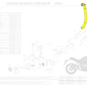 MIVV Krümmerrohr für Honda CB 650 R/CBR 650 R 19-21