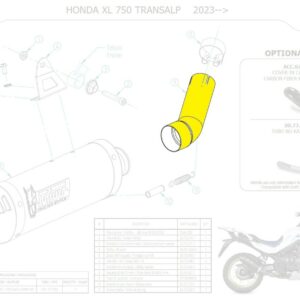 9773H086S3-MIVV Verbindungsrohr Honda XL 750 Transalp 23-