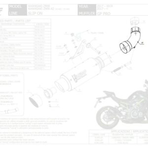 9773K045S2P-MIVV Verbindungsrohr Kawasaki Z 900 17-22