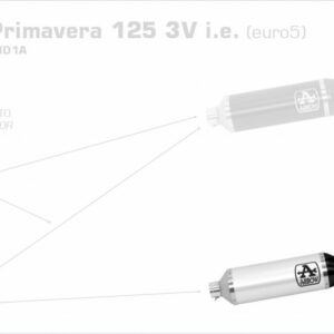 Arrow Urban Aluminium schwarz Piaggio Vespa Primavera 3V i.e. 21-