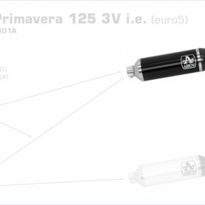 Arrow Urban Aluminium schwarz Piaggio Vespa Primavera 3V i.e. 21-