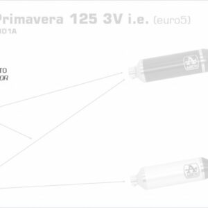 53084KZ-Arrow Krümmer mit Kat VESPA PRIMAVERA 125 21-