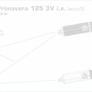 Arrow Krümmer ohne Kat Piaggio VESPA Primavera 125 3V ie 21-