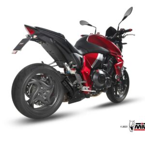 MIVV DOUBLE GUN Edelstahl schwarz HONDA CB 1000 R 08-17