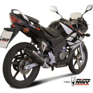 MIVV GP-C Edelstahl schwarz mit Carbonendkappe HONDA CBR 125 R 2004 > 2010