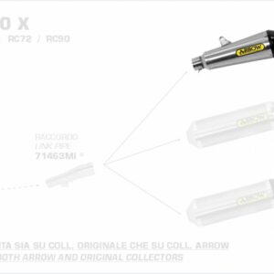 71933XKI-Arrow X-Kone Edelstahl HONDA NC 750 X 21-