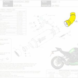 9773K052S2P-MIVV Verbindungsrohr für für Kawasaki Z 900 20-