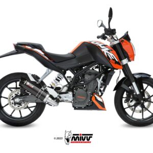 MIVV GP-C Edelstahl schwarz mit Carbonendkappe KTM 125 DUKE 2011 > 2016