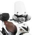 Windschild transparent, 565 mm hoch, 715 mm breit für Suzuki Sixteen 125-150, ohne ABE