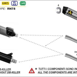 Arrow Katersatzrohr Titan 2in1 Yamaha MT-10 2022