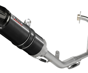 MIVV GP-C Edelstahl schwarz mit Carbonendkappe YAMAHA YZF R125 2008 > 2013