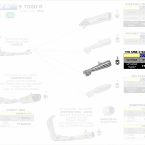 Arrow Pro-Race Edelstahl BMW S 1000 R '17-20