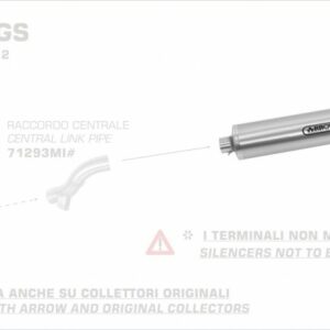 Arrow MaXi Race-Tech Approved titanium silencer with carby end cap BMW R 1200 GS