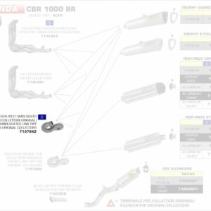 71379KZ-Arrow Verbindungsrohr mit Kat HONDA CBR 1000 RR 08
