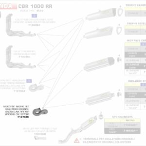 71379MI-Arrow Zwischenrohr für Originalkrümmer Honda CBR 1000 RR 12-13