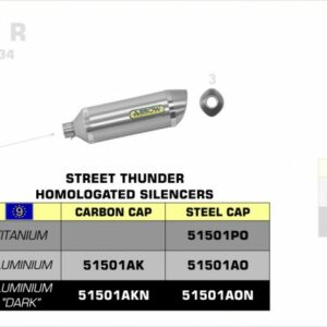 Arrow Street Thunder Aluminium Honda CBR 125 R 04-10