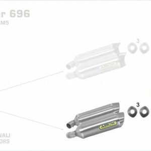 Arrow Thunder Aluminium Ducati Monster 696/796/1100 08-13