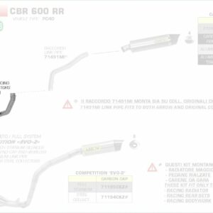 71492MI-Arrow Racing Krümmer Honda CBR 600 RR 13-16