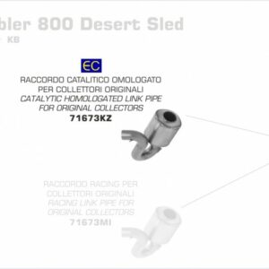 71673KZ-Arrow Vorschalldämpfer mit Kat DUCATI SCRAMBLER 800 DESERT SLED 17