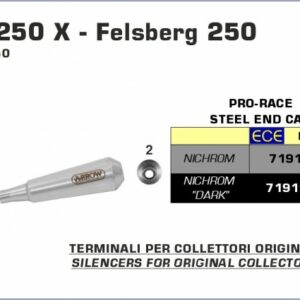 Arrow Pro-Race Edelstahl schwarz BRIXTON GLANVILLE/FELSBERG 250 19-20