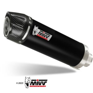 MIVV GP-C Edelstahl schwarz mit Carbonendkappe HONDA CBR 600 F 01-10