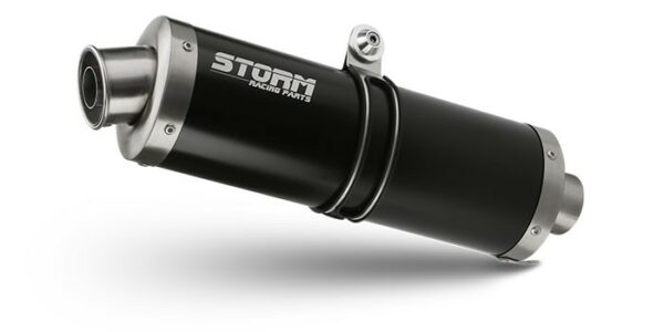STORM BY MIVV Oval Edelstahl schwarz HONDA XL750 TRANSALP 23-